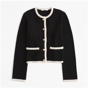 Abercrombie & Fitch Black & Cream Cardigan